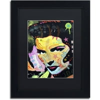 Védjegy képzőművészet Katherine Hepburn vászon művészet Dean Russo, fekete matt, fekete keret