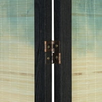 Mygift bambusz képernyő szabadon álló panelszoba elválasztó ázsiai kalligráfia műalkotási kialakításával, 69 magas,