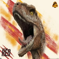 Jurassic World: Dominion-Piros Fali Poszter, 14.725 22.375