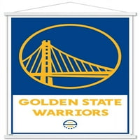 Golden State Warriors-Logo fali poszter mágneses kerettel, 22.375 34