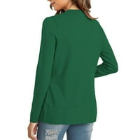 drpgunly kabátok nőknek Egyszínű Hosszú ujjú gomb nélküli alkalmi kötött pulóver kardigán könnyű dzsekik nőknek Zöld