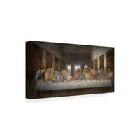 Védjegy Képzőművészet 'Az utolsó vacsora da Vinci' vászon művészete, Leonardo da Vinci