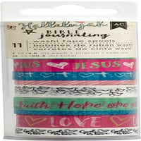 American Crafts Bible Journaling Washi Tape 5yd tekercs-hope, 11 pkg