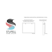 Stupell Industries réteges absztrakt tengerparti táj távoli föld felhők festmény galéria csomagolt vászon nyomtatás