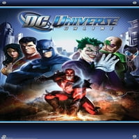 Képregény videojáték-DC Universe Online-kulcs Art fali poszter Push csapokkal, 14.725 22.375