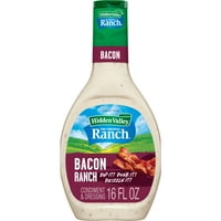 Rejtett völgy gluténmentes Bacon Ranch salátaöntet és öntet, fl oz