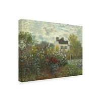 Claude Monet kertje Argenteuil-ben 'Kültéri minden időjárási fali dekoráció
