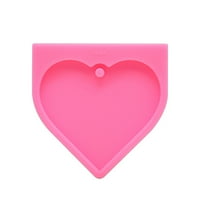 Valentin-nap szív alakú szerelem kulcstartó szilikon penész lyuk csokoládé cukorka penész szilikon Fondant sütés penész