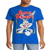 Looney Tunes férfiak és nagy férfiak gyapjú kapucnis pulóver és bug nyuszi grafikus póló, 2-csomag, méret S-3XL