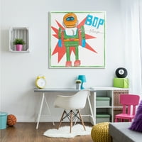 Stupell Indtries Vintage Robot játék Bop Bleep szöveg Retro Pop, 36, Design Jennifer Paxton Parker 