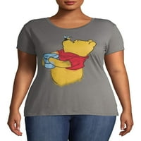 Winnie a Micimackó női plusz méretű személyzet póló