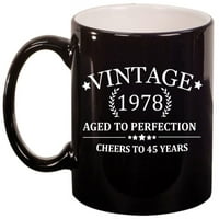 Cheers to Years Vintage 45th Birthday kerámia kávé bögre Tea Cup ajándék neki, neki, férfiak, nők, nővér, testvér,
