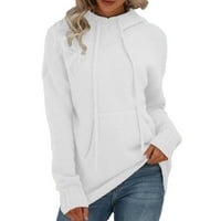 Női plusz méretű Clearance női és téli Új kapucnis pulóver szilárd zseb magas nyakú kötött pulóver Téli meleg pulóver