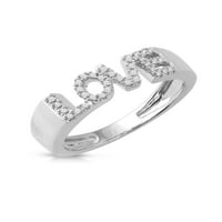 1 8ct TDW Diamond 10K White Gold Love Band