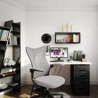 LaCoo középső hátsó irodai íróasztal székháló ergonómikus feladat szék ágyéki támogatással, szürke