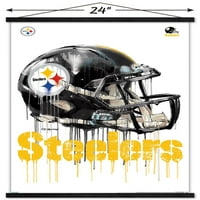 Pittsburgh Steelers-csepp sisak fali poszter mágneses kerettel, 22.375 34