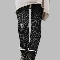 TrendVibe Halloween Leggings Női Butt Lift Magas derék Legging nadrág Halloween grafikus denevérek nyomtatott jóga