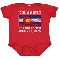 Az Inktastic augusztusban jött létre 1, Colorado zászló ajándék kisfiú vagy kislány Body