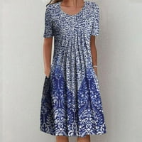 Sun ruhák női nyári alkalmi rakott első Swing Térdig érő Midi Sundresses nők Vintage virágmintás Plusz méretű ruha