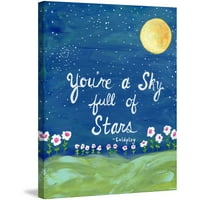 Marmont Hill Tele csillagokkal, Jill Lambert festmény nyomtatása csomagolt vászonra