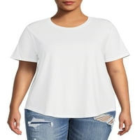 Terra & Sky női Molett méretű rövid ujjú Crewneck pólók, 2-csomag