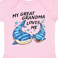 Inktastic nagymamám szeret engem-bálna cápa ajándék kisfiú vagy kislány test