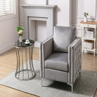 A modern ékezetes szék tufed gomb klub fotel, Aukfa Modern Velvet karosszék elegáns tapintást hoz a nappali vagy a