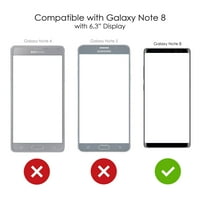 DistinctInk tiszta Ütésálló hibrid tok Samsung Galaxy Note-hoz-TPU lökhárító, akril Hátlap, Edzett üveg képernyővédő