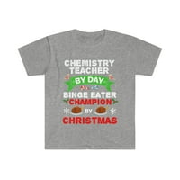 Kémia tanár nap mértéktelen evő karácsonyi Unise póló S-3XL