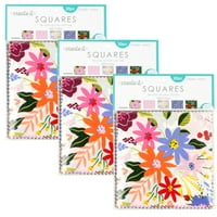 Hozzon létre 5 x5 pamut virágos kert Precut varrás & Kézműves Szövet négyzetek, Többszínű