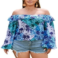 Lumento női nyári fodros napi ruházat póló Lounge Hosszú ujjú póló divat alap felsők