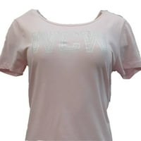 Női világos rózsaszín WCW ezüst ékezetes hálóing kötött közepes hosszúságú alvás ing