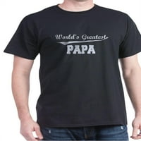 CafePress-a világ legnagyobb Papa sötét pólója - pamut póló