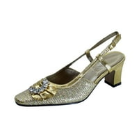 Clea női széles szélességű ruha fémes fém cipő arany 8,5