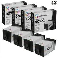 Termékek A 902XL T6M14AN nagy hozamú termékek újragyártott cseréje Fekete tinta-patron 4-Pack