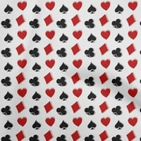 oneOone Pamut Fle piros Szövet póker kártya szövet varrás nyomtatott kézműves szövet az udvaron széles