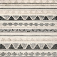 Nuloom Mildred törzsi gyapjú terület szőnyeg, 9 '12', szürke