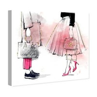 A Wynwood Studio Fashion and Glam Wall Art vászon nyomtatványok „egybeesik vagy sem” - rózsaszín, fehér