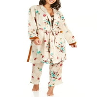 Cosmo Style készítette: Cosmopolitan női szatén köpeny és nadrág pizsama alváskészlet, virág, 1x méretű